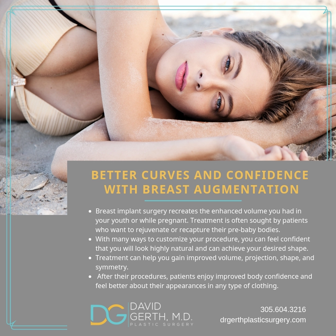 Better Curves and Confidence with Breast Augmentation - David Gerth, M.D. Plastic Surgery infographic